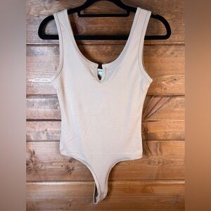 NEW Zenana Outfitters Tan Bodysuit